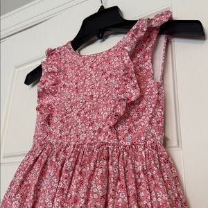 Edgehill Collection Pink Floral Sleeveless Ruffle Dress - Girls Size 6